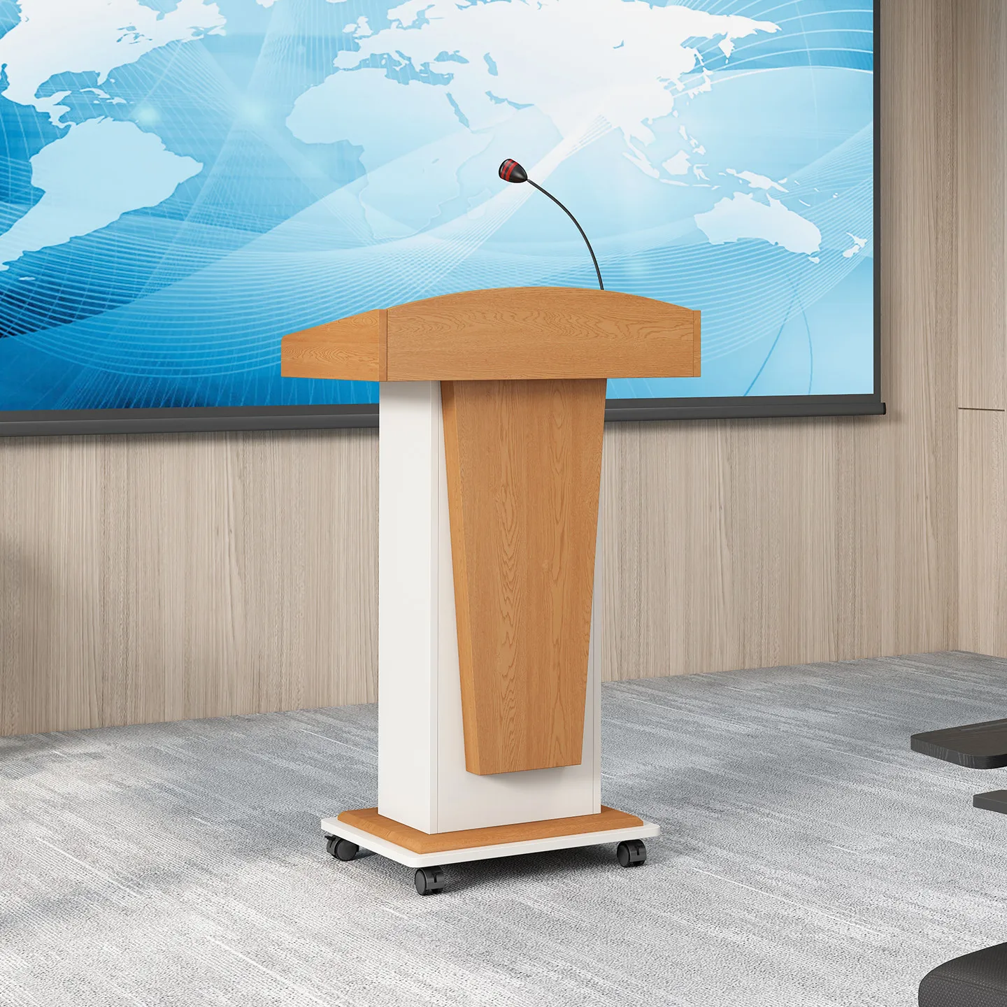 Solid wood lecture stand Presiding seat Welcome front desk Parking office Reception training class School teacher