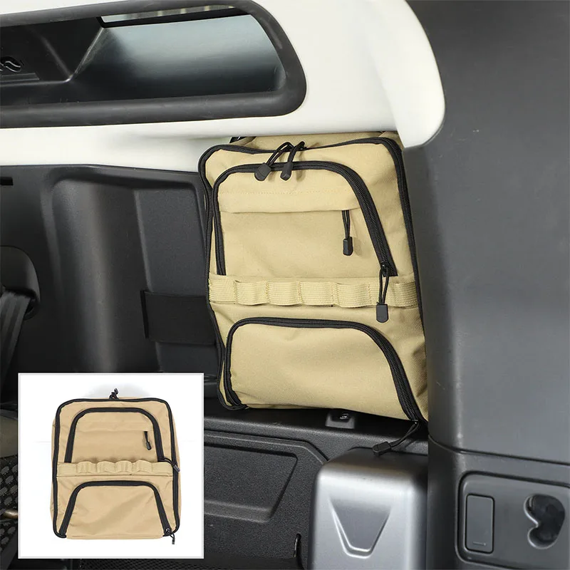 

1Pcs Oxford cloth black For Land Rover Defender 90 110 130 2020+ car trunk side window bag storage bag modification accessories