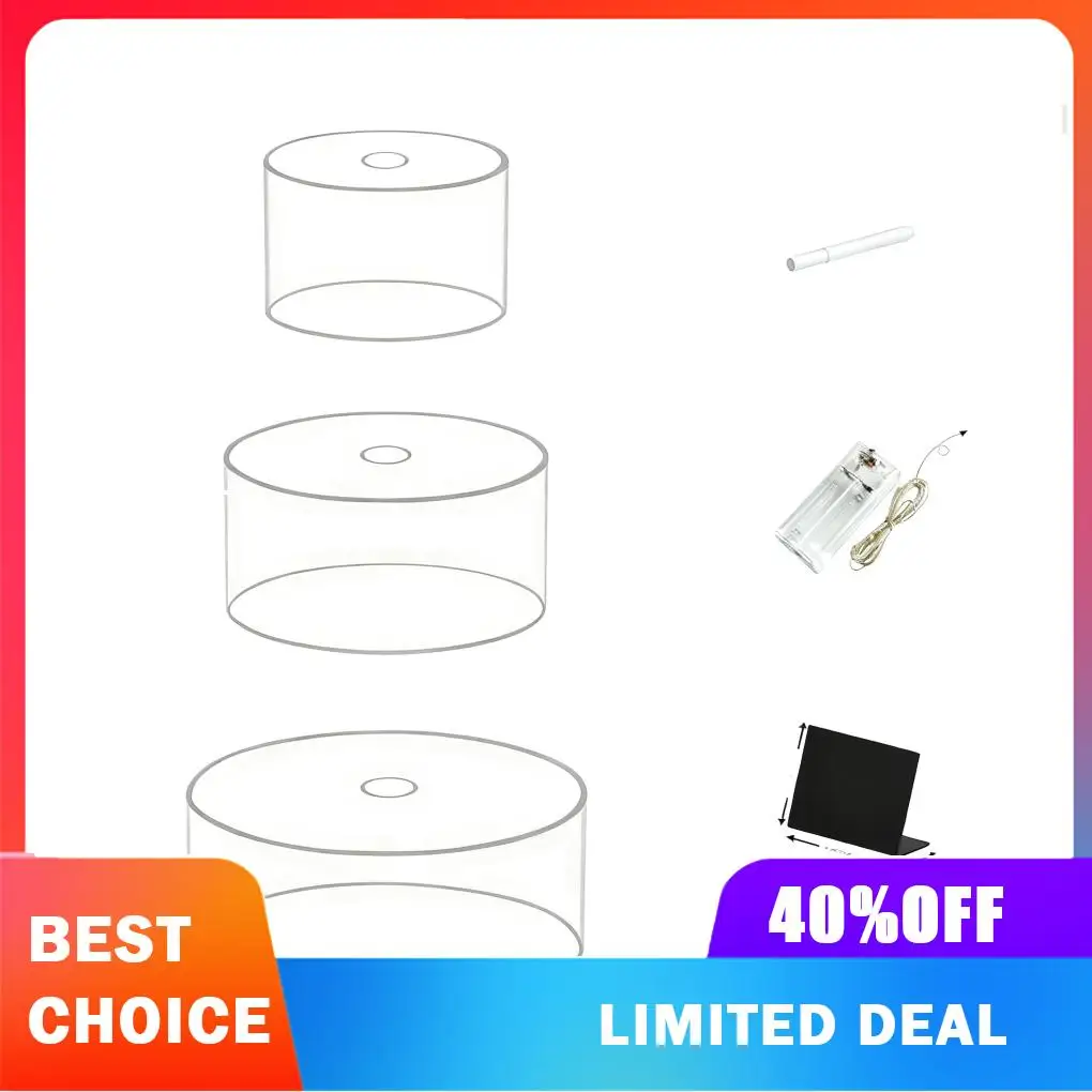 Acrylic Cake Stand Durable And Stylish Clear Cake Stand Displaying Desserts At Home And10-inchsizes