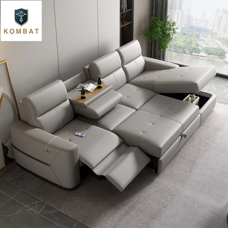 electric functional sofa multi function sofa bed with storage folding 4 in 1 l shape leather recliner sofa set living room sofas