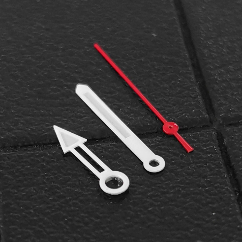 NH35 Hands White-Red Color Watch Hands 8mm*11mm*12mm Green Luminous Watch Pointers for NH35/NH36/4R/7S Movement