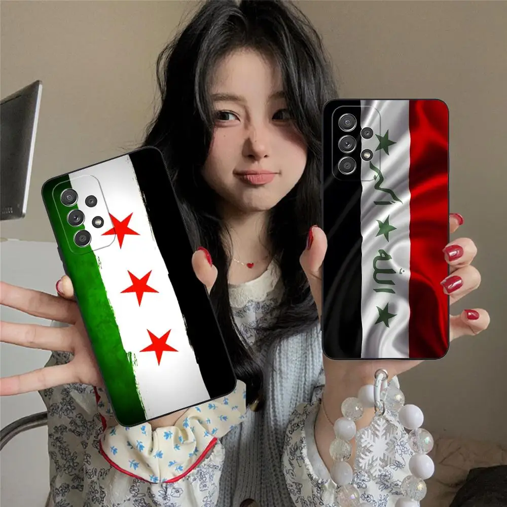 

Чехол для мобильного телефона с флагом Сирии для Samsung Galaxy M55 54 42 35 34 33 32 23 22 15 14 13 12 F55 5G Цветной чехол Довольно роскошь