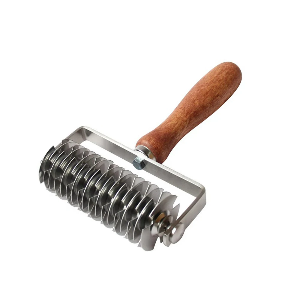 

Роликовый слайсер для теста из нержавеющей стали, перфоратор для печенья, пирога, украшение для выпечки, кухонный инструмент для выпечки, тип 1