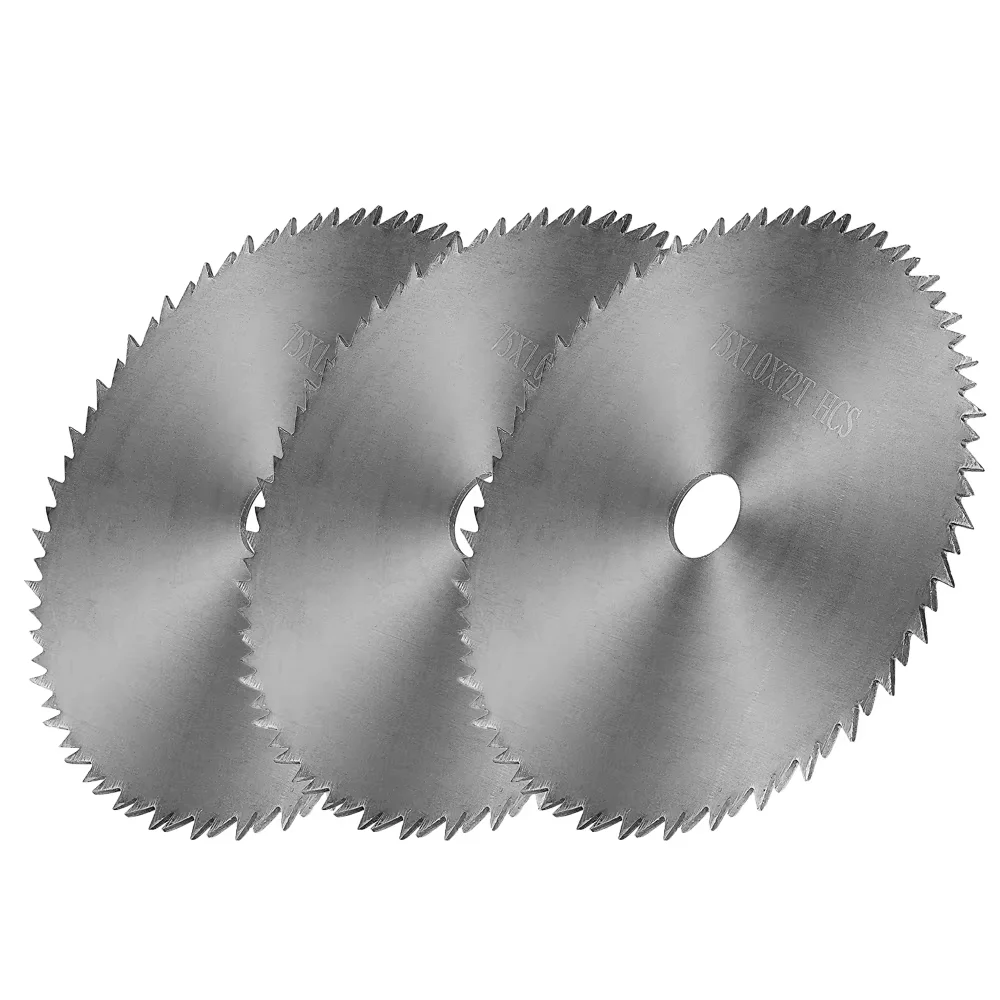SI FANG 3pcs 3inch 75mm Mini Circular Saw Blade 72 Teeth Wood Plastic Metal Cutting Disc Rotating Single Piece for DIY Projects