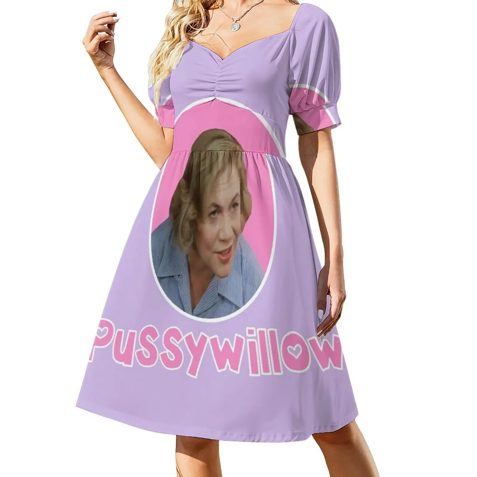 

Serial Mom Pussywillow Short-Sleeved Dress summer women's suit ladies dresses for special occasion Evening dresses