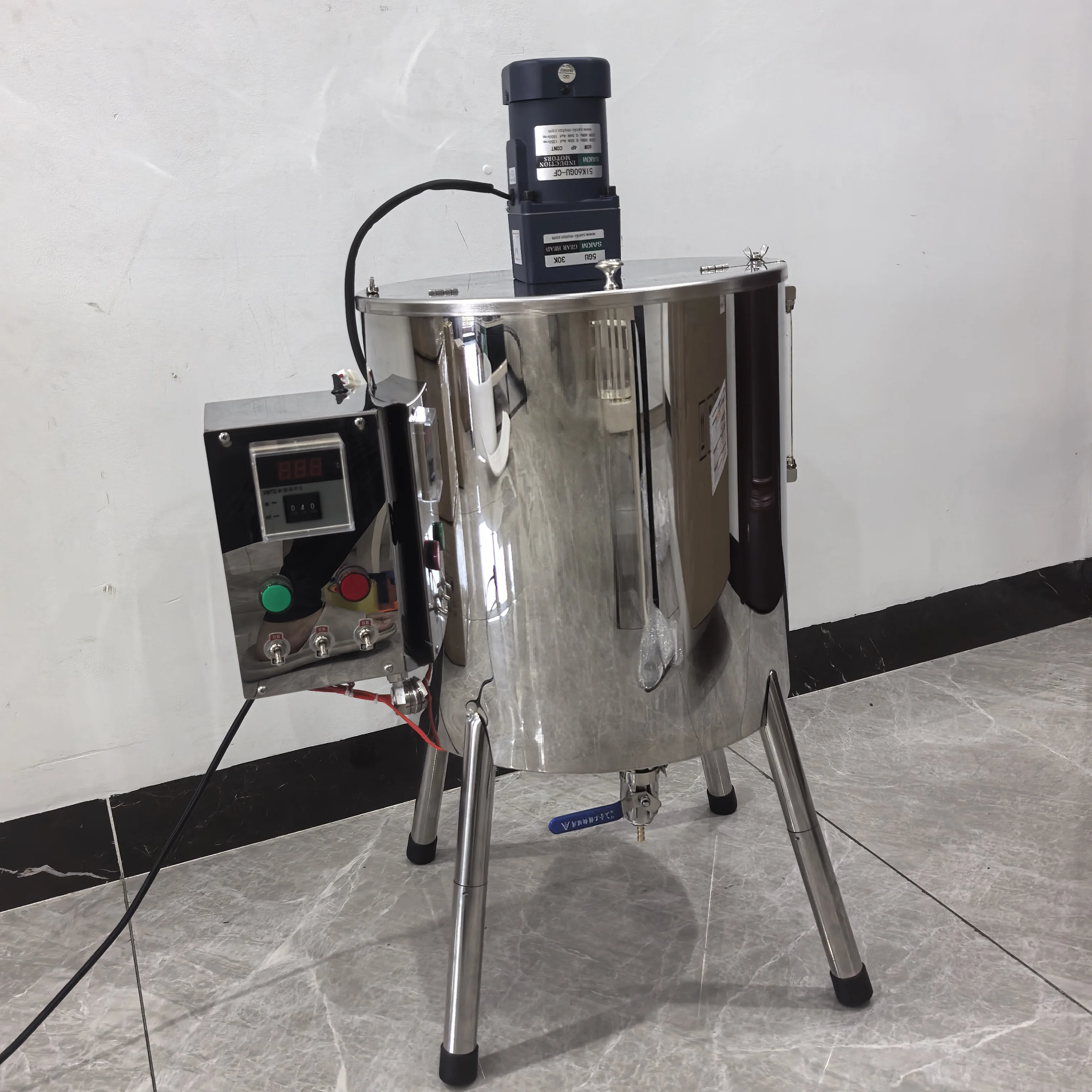 30L Heating Mixing Filling Machine, Liquid Paste Lipstick Filler Mixer, Stirring Tank for Dissolving & Filling Creams & Liquids