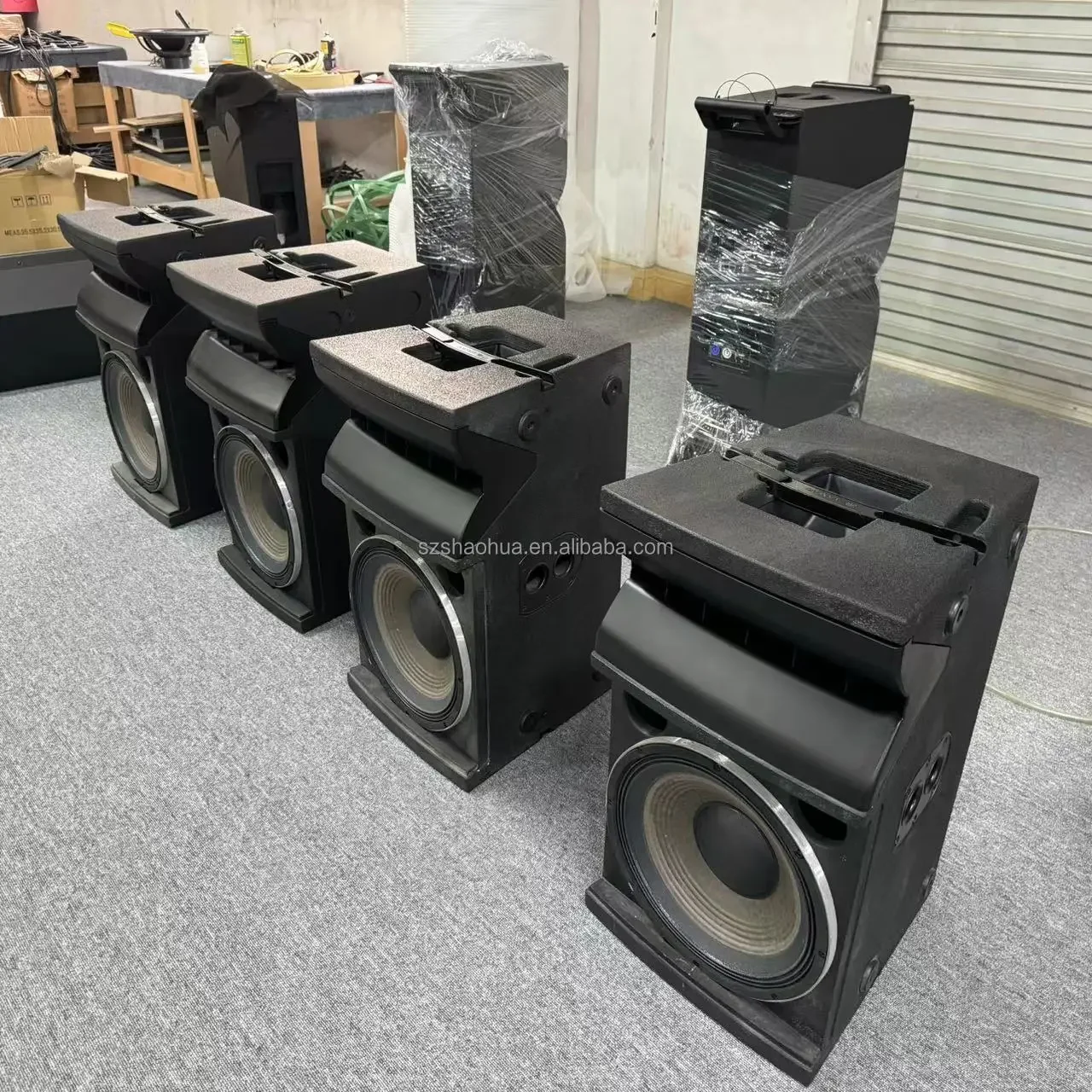 NewVrx 932 speaker Tunggal 12 inci, sistem suara audio profesional, speaker bertenaga luar ruangan, kabel aktif