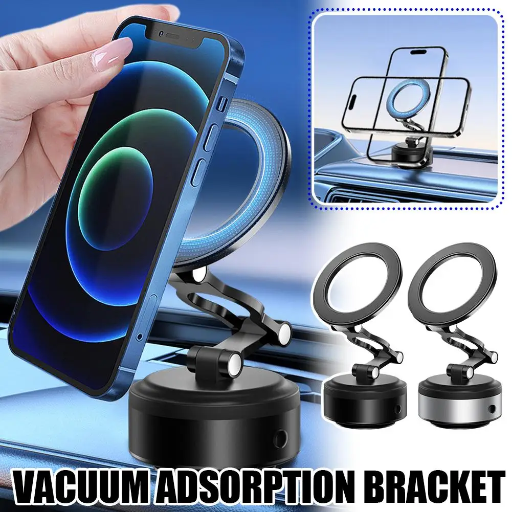 

Магнитный автомобильный держатель для мобильного телефона 360° ° Вращающийся магнитный универсальный адсорбционный кронштейн, стабильный вакуумный адсорбционный кронштейн для IPh L5H5