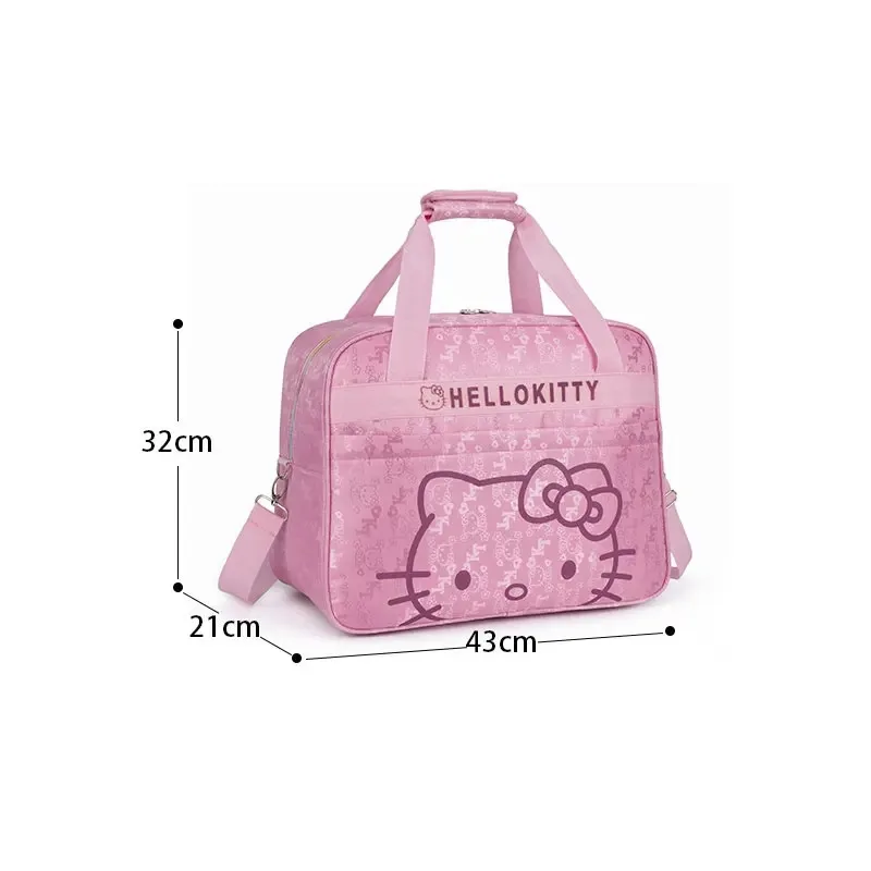 Sanrio Hello Kitty Travel Bags Large Capacity Kawaii Messenger Luggage Bag For Women Aeroplane Travel Backpack Shoulder Bag