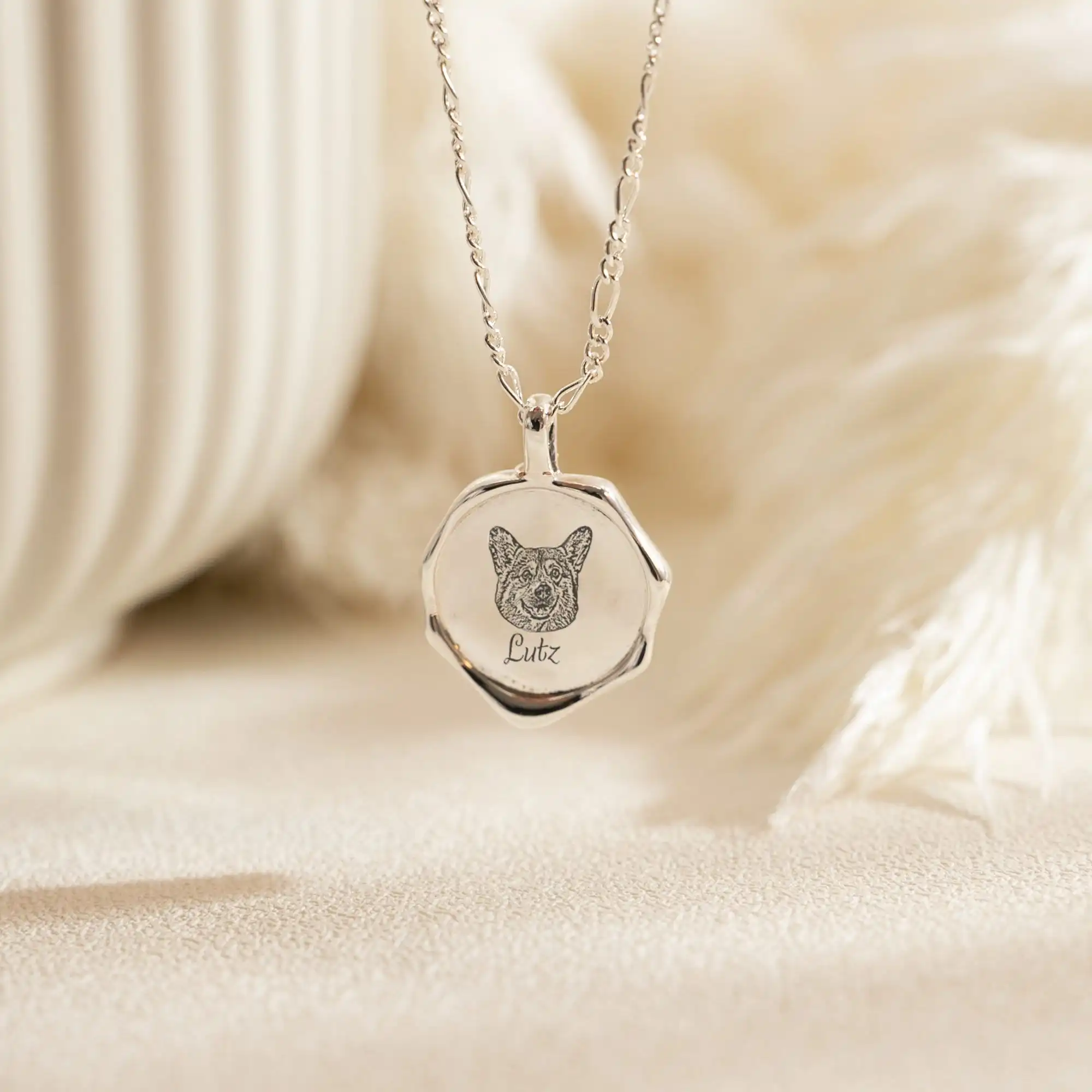 3D Jewelry Personalized Pet Portrait Necklace Engraved Pet Necklace Dog Memorial Remembrance Pet Loss Gift Pet Love Gifts