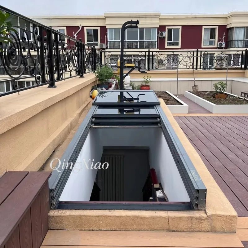 Aluminum Frame Sunroof Skylight Stable Water Resistant Structure Fit For Loft Villa Residential Indoor And Outdoor Building