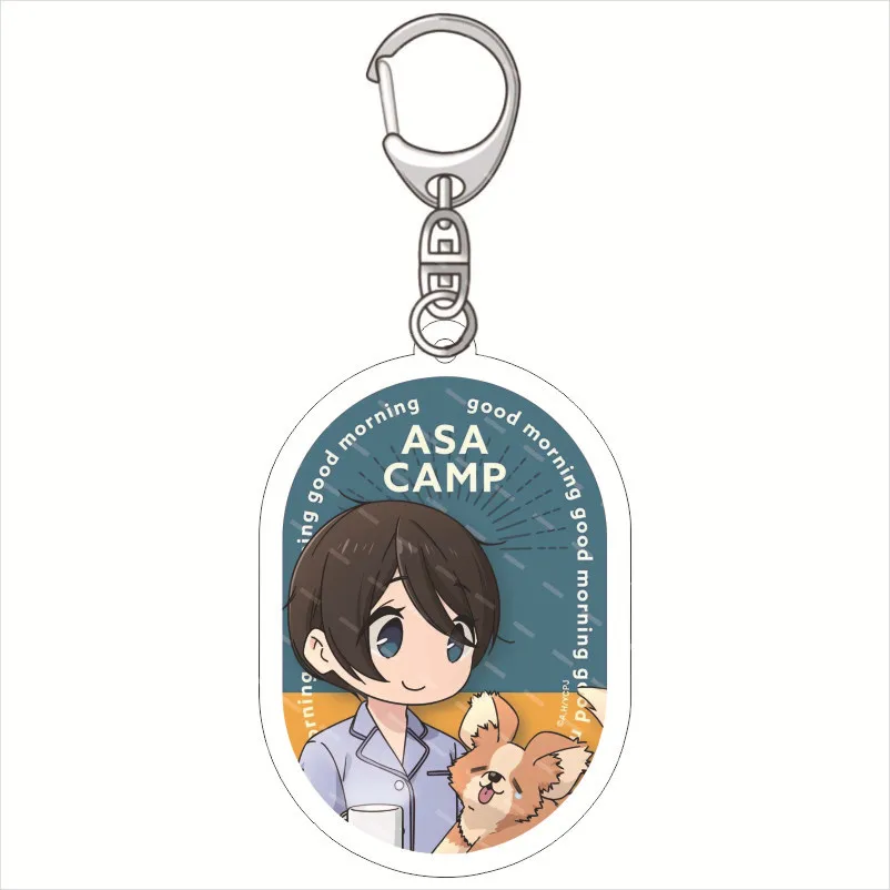 Anime Laid Back Camp acrylic keychain wasabi Mugohara Fujiko Shimarin Okaki Chiaki Car luggage pendant Fans friend gifts 6cm