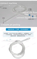 Clear handpiece high pressure 3 Nozzle  Water Oxygen Jet Peel Handpiece Jetpeel Facial Machine Water Oxygen Pen