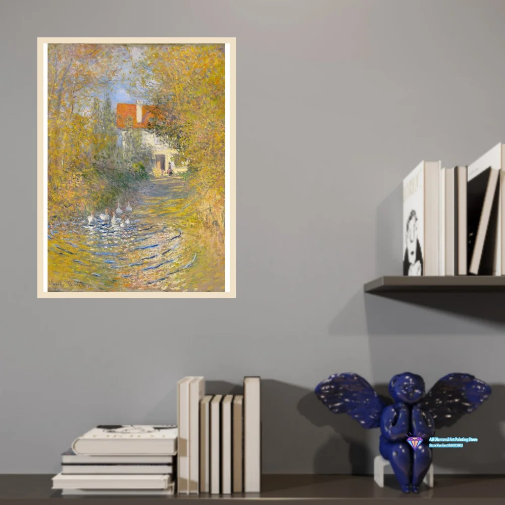 Famous Claude Monet Artwork Square Round Diamond Painting Kit 5D DIY Diamond Embroidery Art Gift Crafts Home Decor Gift