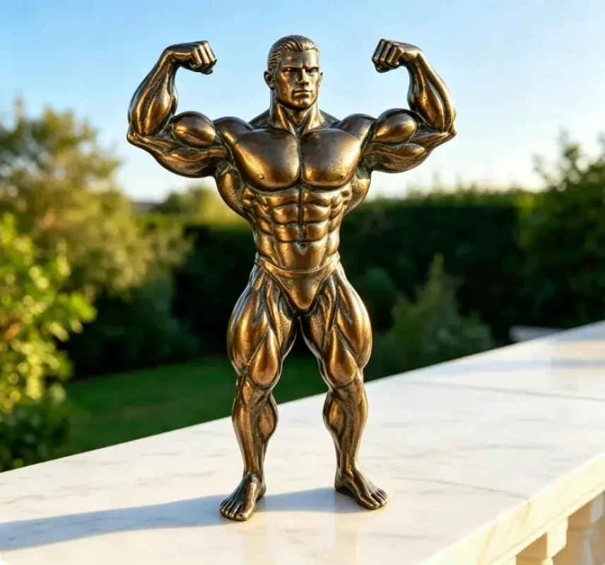 Muscular Male Bodybuilding Fitness Model 3D Printed Figurine, Hand-Held Statue for the Front Desk of the Gym, Decoration Sculptu