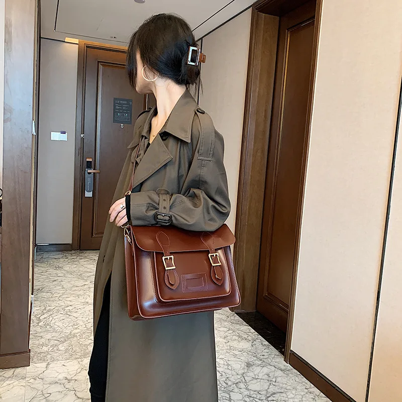 Japanese Women Casual Messenger Bags Solid Vintage Y2k Handbag Crossbody Bag Femme JK Backpacks Trendy Fashion Shoudler Bags