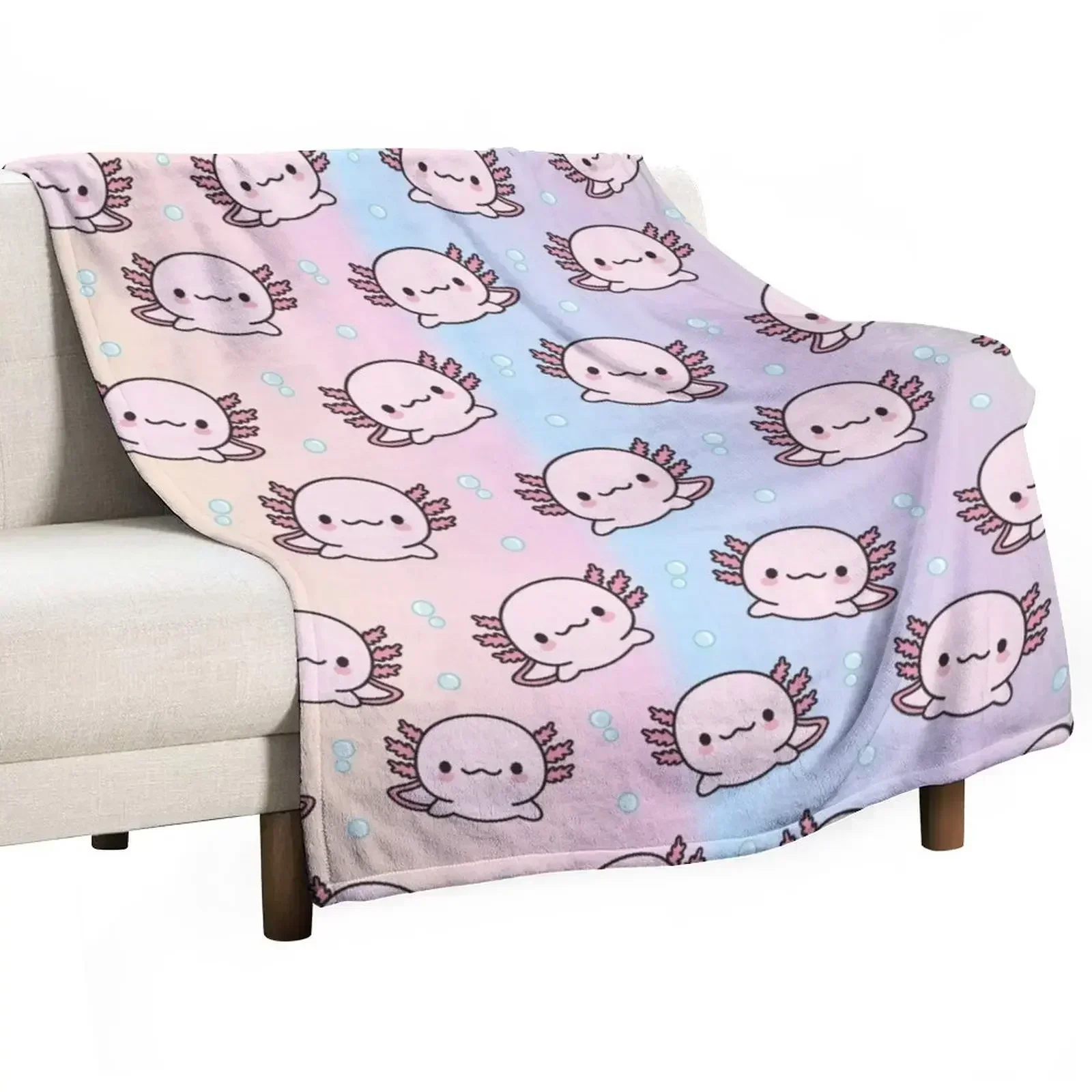 Cute Axolotl Throw Blanket For Baby Luxury Blankets