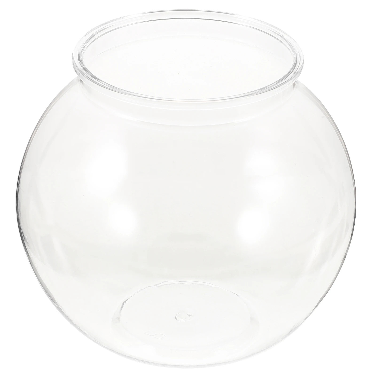 

1pc Round Plastic Fish Tank 18cm Transparent Small Aquarium Desktop Home Goldfish Bowl Plant Container Clear EcoFriendly Pet