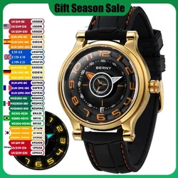 BERNY Mechanical Men Wristwatch Sapphire Miyota 8215 Multifunction Super Luminous Compass Tire Dial Watch Cool Play Men Watches