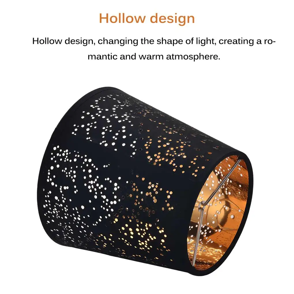 Hollow-Out Cloth Lampshade Exquisite Clip-Bulb Light Shade Lamp Cover Protective Sleeve Lightweight Lamp Shield