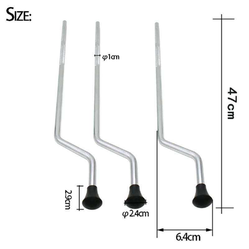 3Pcs/Set of Drum Legs Floor Tom Legs Set Tripod Drum Support Foot Bass Drum Leg Percussion Instrument Replacement Accessories