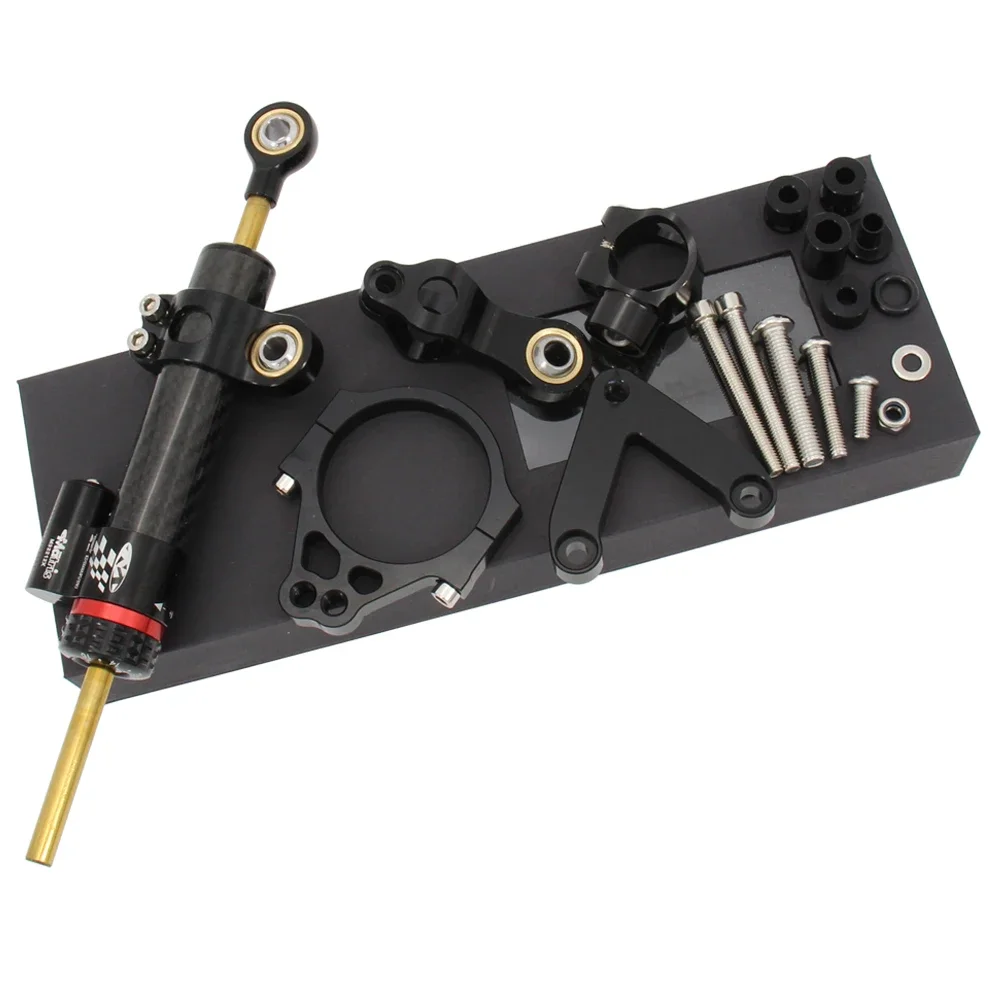

For Ducati SUPERBIKE 848 2008-2012 1098 2007-2009 1198 2009-2011 New High quality carbon fiber CNC Steering Damper Bracket Full