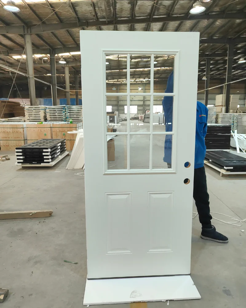 Front DoorSecurity Doors Homes Entrance Steel Custom Size Thickness Grain Mahogany Pattern Waterproof No Rust No Warp OEM ODM