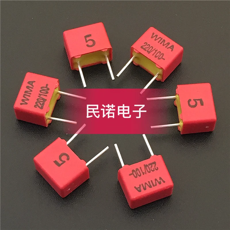 5/10/50pcs German WIMA Film Capacitor FKP2 100V 0.00022UF 100V 221 220PF Pitch 5mm Audio passive capacitor