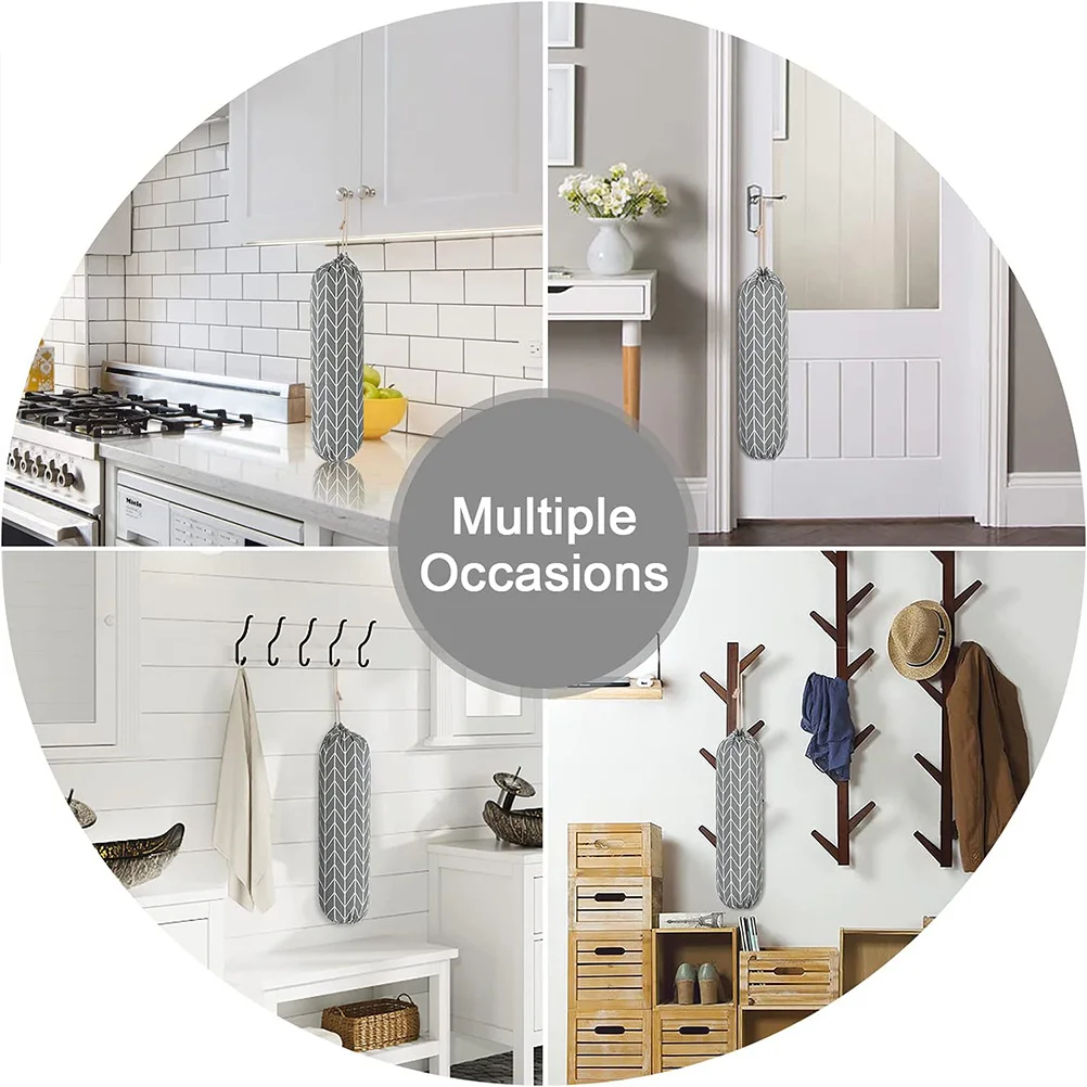 

2Sets Hanging Garbage Bag Holder Compact Bag Dispenser for Plastic Trash Grocery Bags Storage Kitchen Organizer