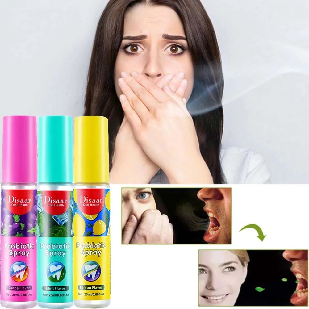 Portable Breath Freshener Spray Mouth Freshener Remove Smoke Smell Bad Breath Oral Odor Treatment Fresh Breath Lasting Oral Care