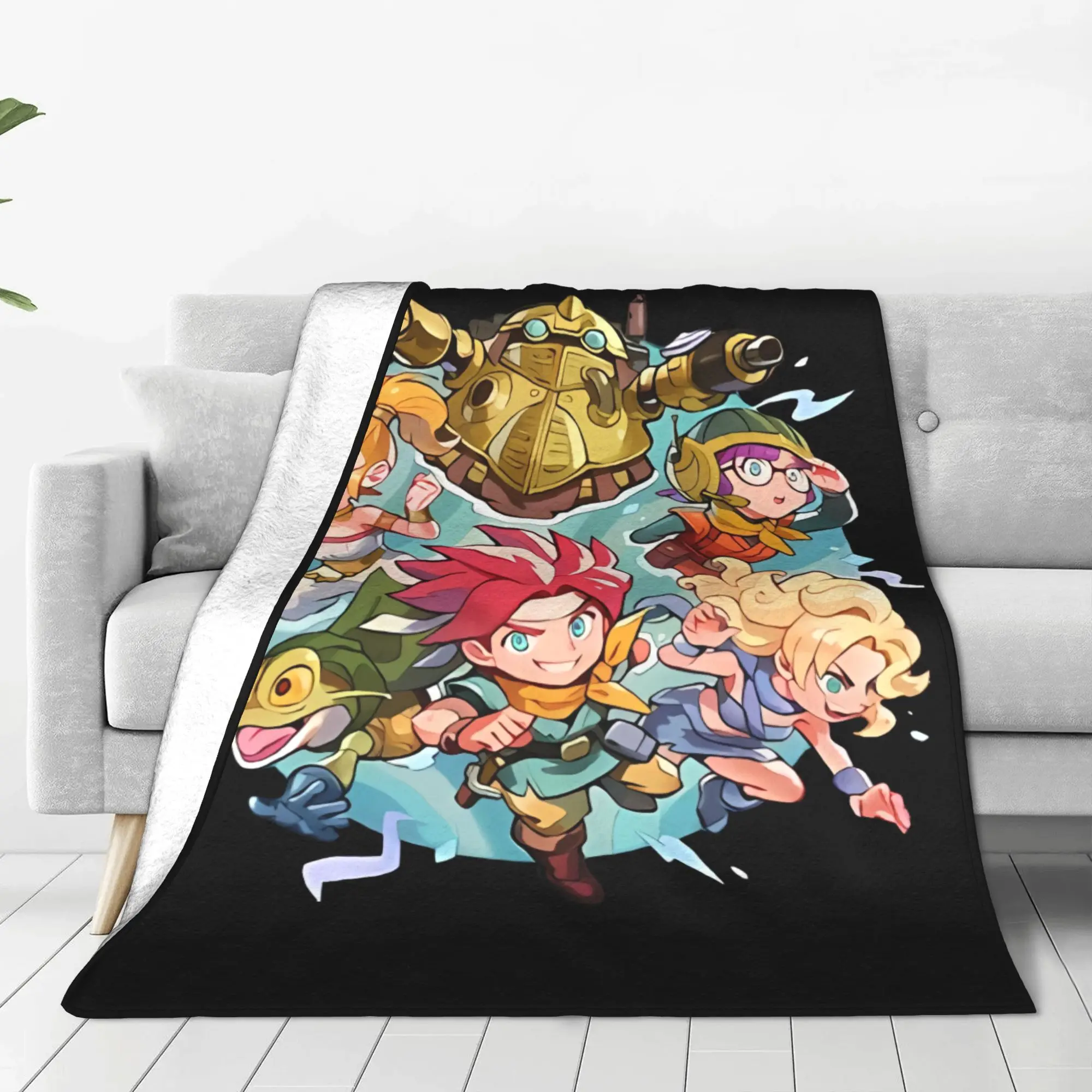 1PC Home Cute Room Decor anime adventure Blanket Throw Blanket Chrono Trigger Novelty Warm Blanket All Season