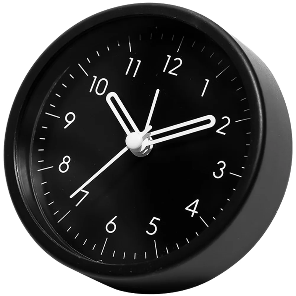Cartoon Style Quiet Alarm Clock for Students Silent Sweep Movement Small Desktop Bedside Clock AA Battery Powered