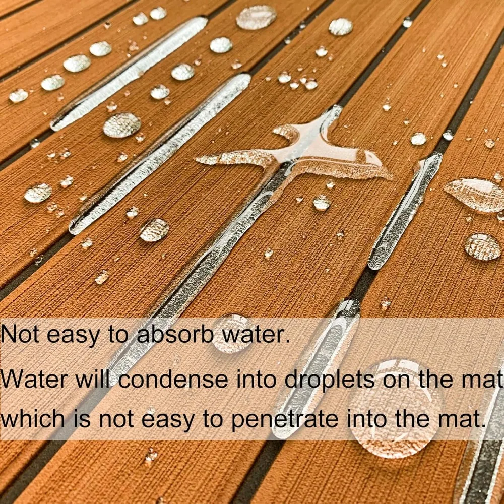 

Flooring EVA Foam Decking Sheet Faux Teak Marine Mat Marine Carpet Cooler Tops Non-Slip Self-Adhesive Flooring for Motorboat