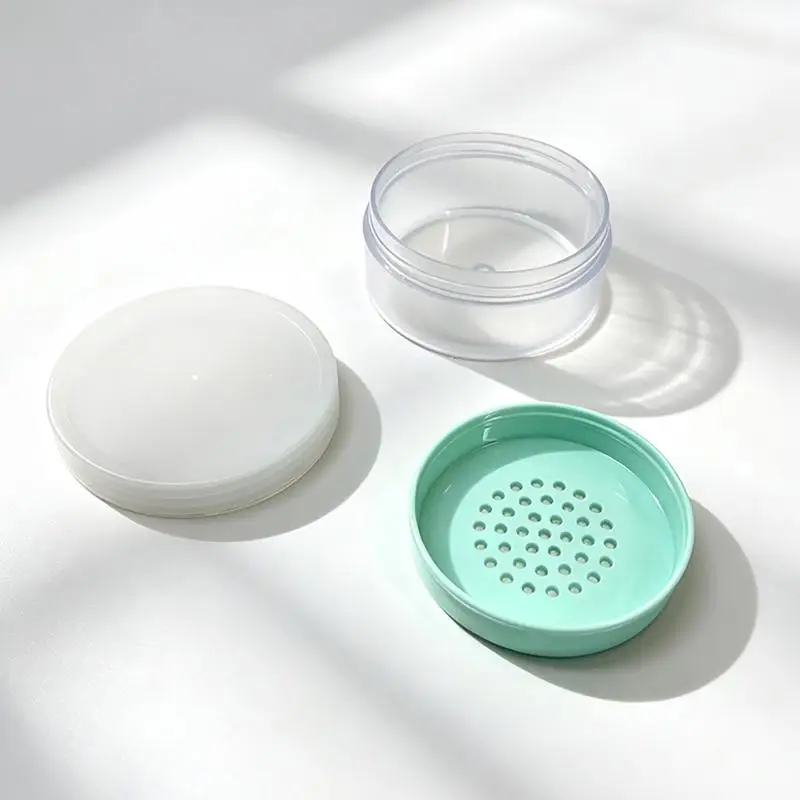 1 Stück 15g Leerer Kosmetikbehälter, Make-up-Kompakt, Tragbare Lose-Puder-Box, Kunststoff-Lose-Puder-Dose mit Sieb – Detail 6