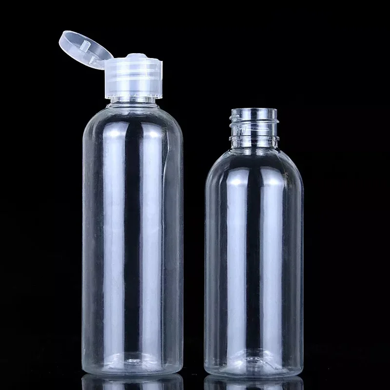 30pcs/lot 5-120ml Plastic Squeeze Bottle with Flip Cap PET Lotion Shampoo Bottle Empty Cosmetic Sample Container Travel