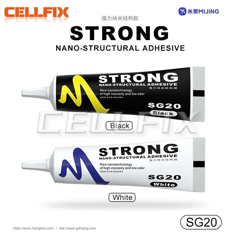 Mijing SG20 50ML Strong Nano Structural Adhesive Soft Multi Purpose Glue For Mobile Phones Touch Screen Back Cover Bonding Tools