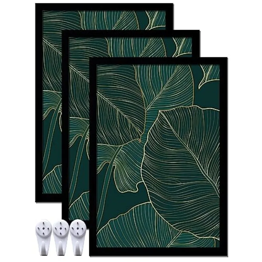

Black Picture Frame Set of 3, 13x19 Picture Frame for Photo Poster Canvas Certificate Document Display Horizontally or Vertical