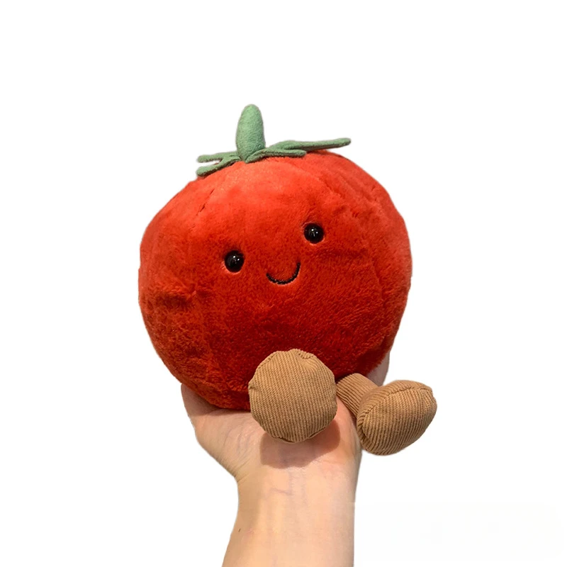 Jellycat mit Tags Jellycat lustige Tomate Tomate süße weiche beruhigende Puppe Plüschfrucht süße Plüschtierpuppe Weihnachtsgeschenk Stofftier