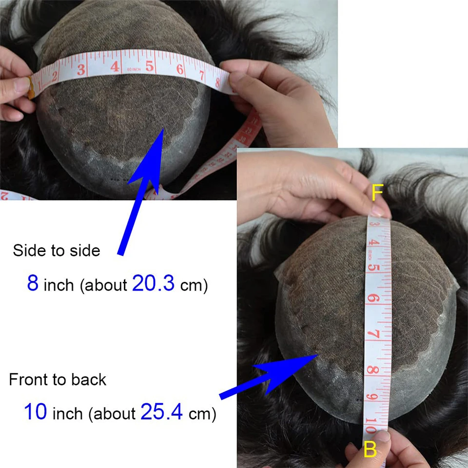 【Customized】Top Swiss Lace And Pu Human Hair Replacement 25mm Curl Lace Front Men Hair System Comfortable Male Hair Prosthesis