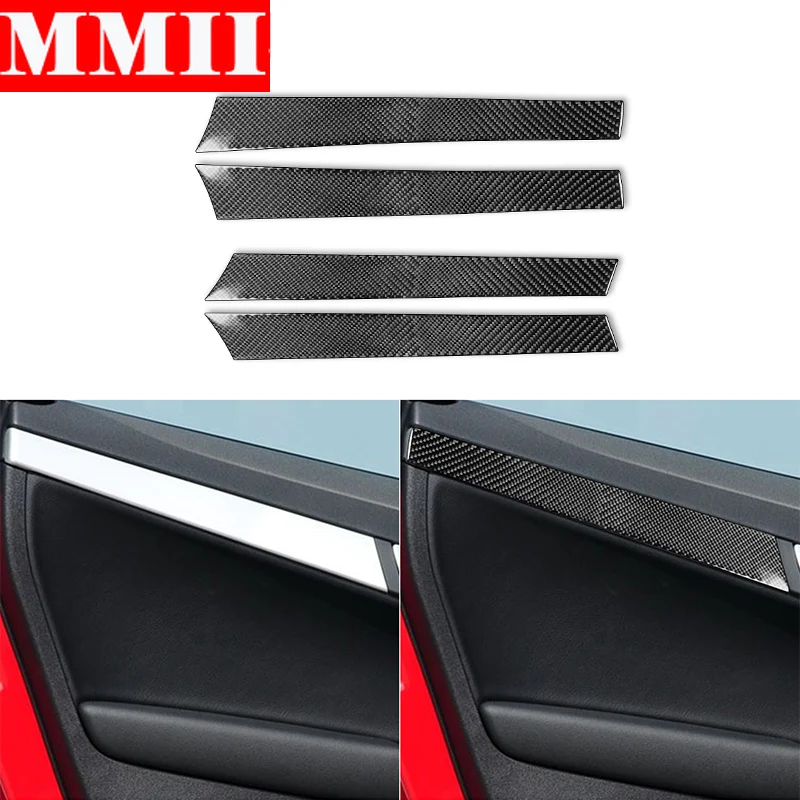 

Real Carbon Fiber Sticker Car Accessories Car Door Panel Door Decoration Strip Interior Trim Cover For Audi A3 S3 8P 2006 2007