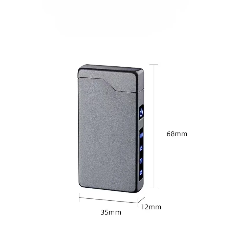 2024 USB Rechargeable Lighter Metal Portable Outdoors Piezo Electric Lighter Plasma Dual ARC Windproof Lighters Gadgets for Men