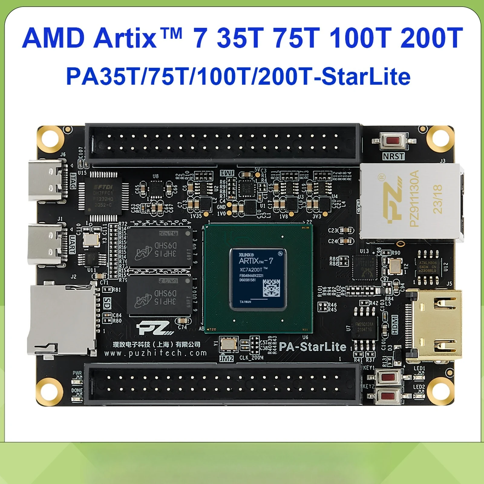 PA35T-StarLite FPGA Development Board Core Board MIPI 75T 100T 200T Development Kit for Digital Design