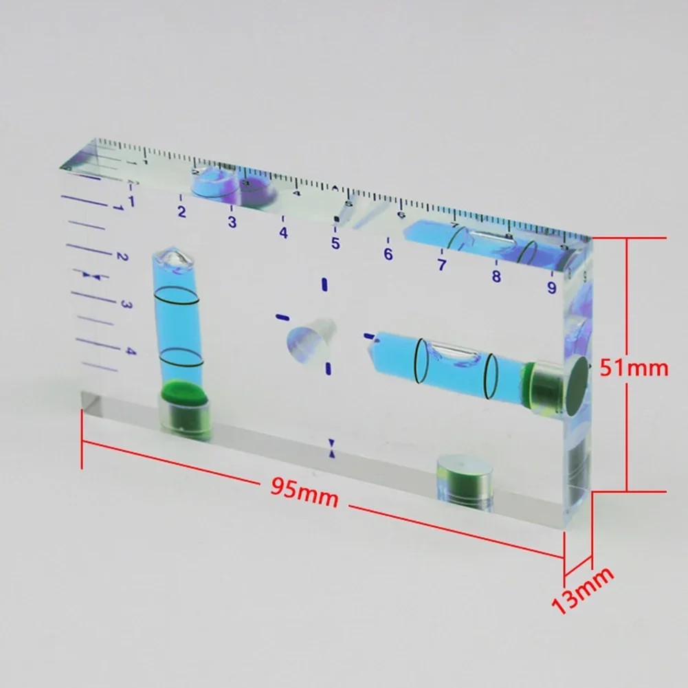 Transparent Level 95*51*13mm High Precision T-type  Level Gauge Magnetic Bubble Two-way Industrial Domestic Level Gauge