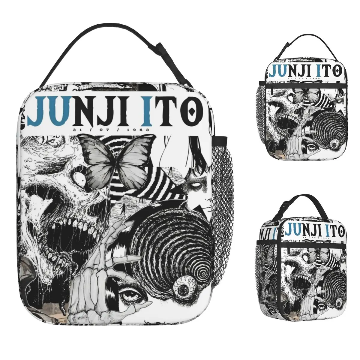

Junji Ito Japanese Anime Lunch Bag Picnic Lunch Box For Child Leisure Print Thermal Tote Handbags Oxford Portable Cooler Bag