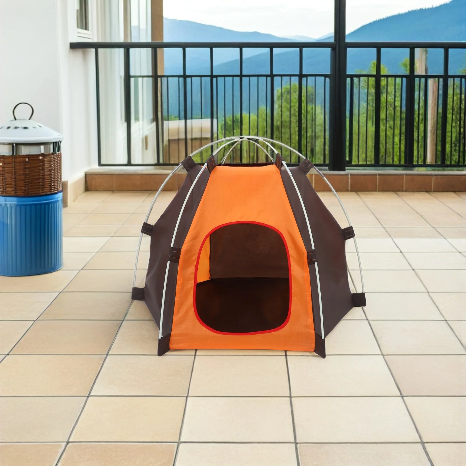 Waterproof Oxford Pet Tent Foldable Dog House For Small Medium Pets Portable Outdoor Indoor Kennel Easy Assembly Flea Proof