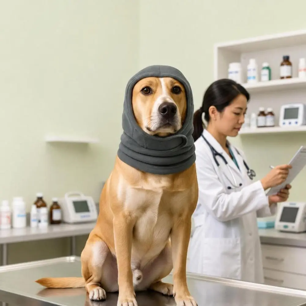 Noise Canceling Dog Ear Muffs Anxiety Relief Breathable Quiet Ears Cover Warm Lining Noise Protection Earmuffs Pet Grooming