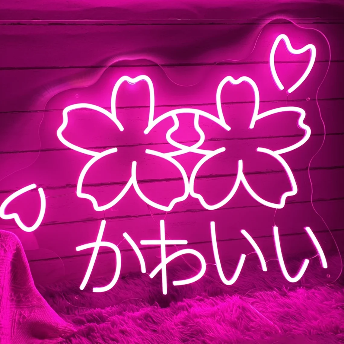 

Sakura Flower Cherry Blossom Kawaii Cute Japanese Japan Neon Sign LEDLight Bedroom Home Party Bar Store Girl Shop Kid Wall Decor