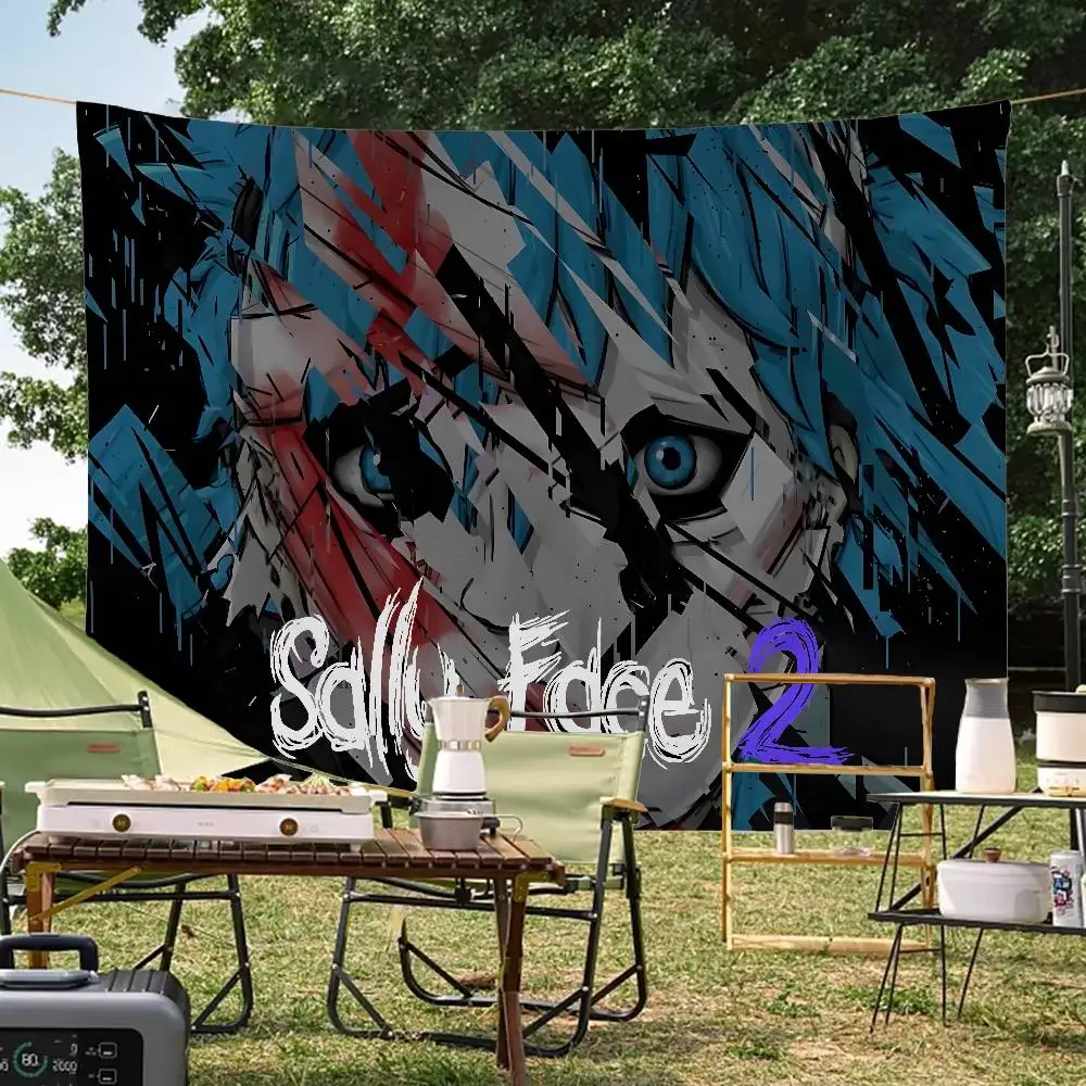 Classic Anime Horror Game Sally Face Creative Pattern Hanging Flag Polyester Printed Banner Hand Pulled Flag