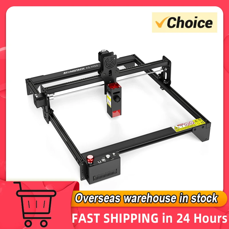 ATOMSTACK A5 M50 Desktop DIY CNC Laser Engraving Cutting Machine with 410x400mm Engraving Area 5.5W Fixed-Focus Ultra-Fine Laser