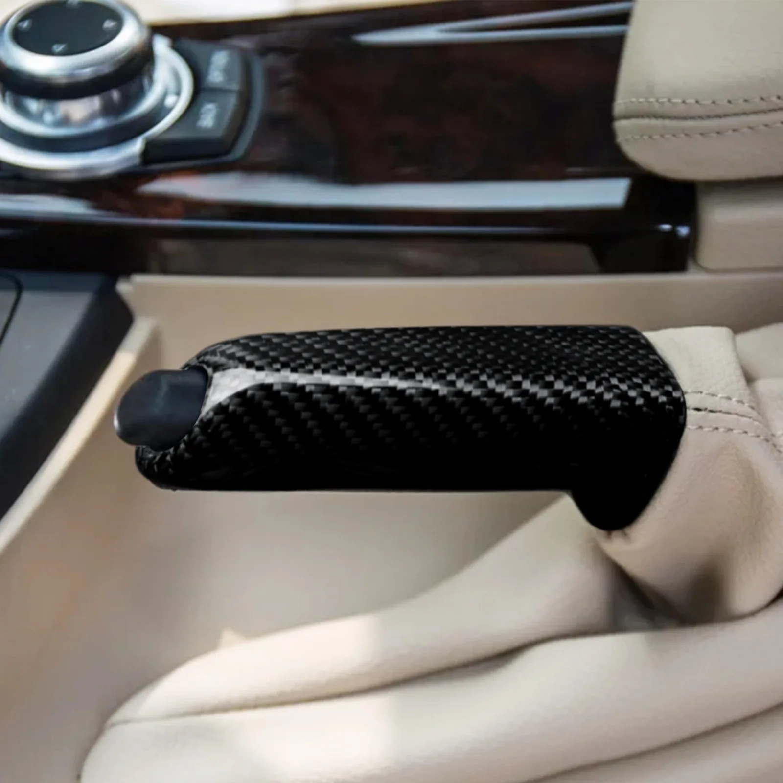 

For BMW M4 Series F82 F83 M3 F80 Real Carbon Fiber Car Hand Brake Handbrake Cover Case